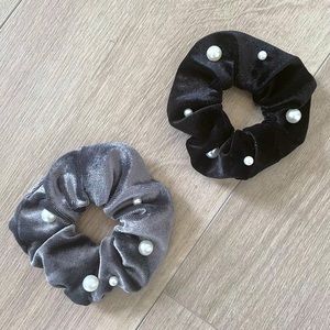 Velvet & Pearl Scrunchies